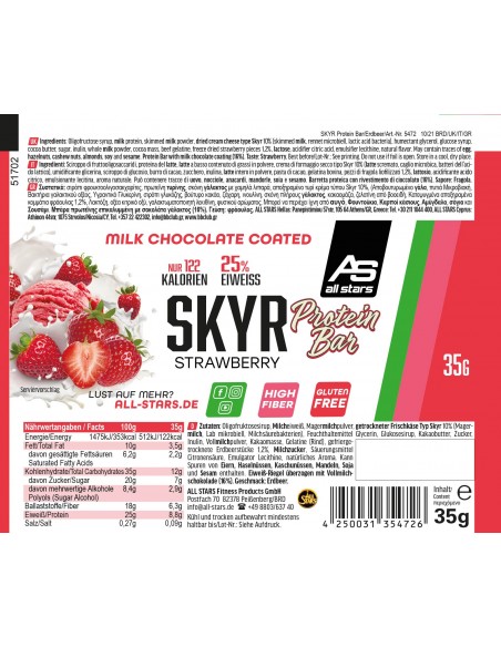 Acheter une barre protéinée Skyr All Stars Nutrition dans la boutique en ligne suisse