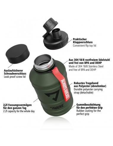 Fitness drinking bottle stainless steel - Above 2.2 litres buy online