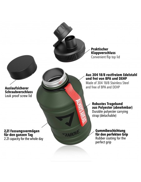 Fitness drinking bottle stainless steel - Above 2.2 litres buy online