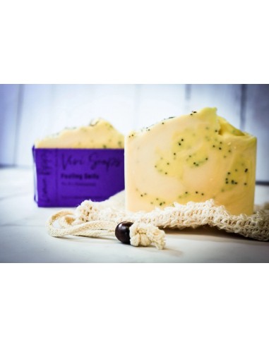 Lemon Poppy handgemachte Peeling Seife 110g