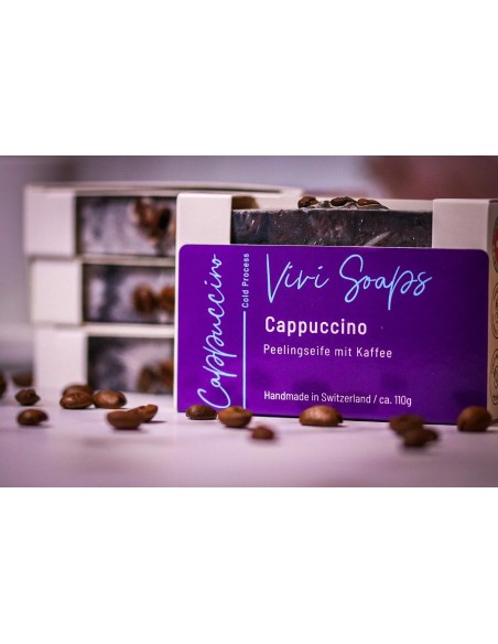 Savon exfoliant - Cappuccino - Savon naturel au café et au beurre de karité