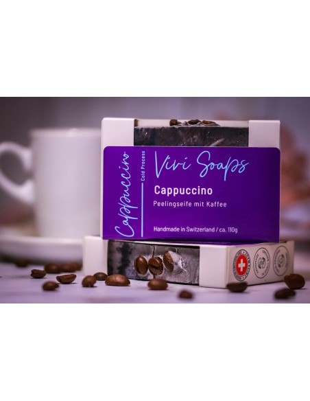 Savon exfoliant - Cappuccino - Savon naturel au café et au beurre de karité