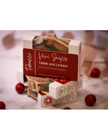 Sapone al tabacco e alloro - sapone naturale fatto a mano per uomo