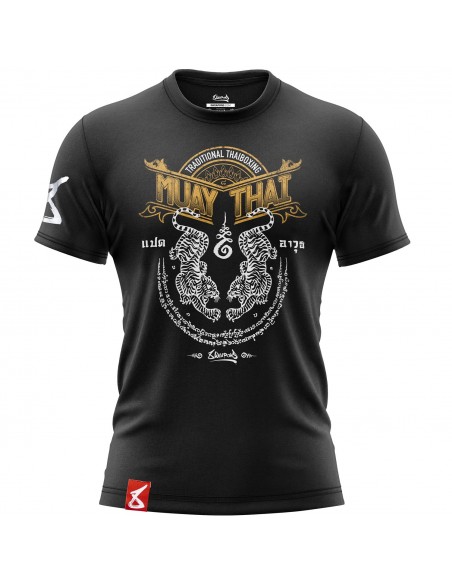 8 Weapons Sak Yant Tigers - Acquista la T-Shirt Muay Thai da
