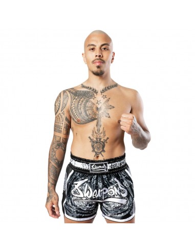 Sak Yant Tigers - Short Muay Thai Carbon de 8 Weapons acheter en ligne