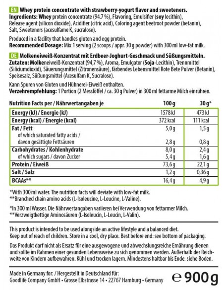 HEJ Natural Whey Protein 900g