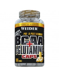 Massimizza la costruzione e la protezione muscolare con le capsule di BCAA + Glutammina WEIDER®