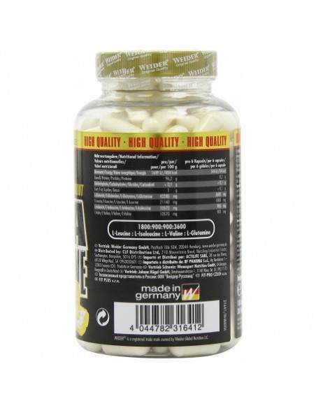 Maximise muscle building & protection with WEIDER® BCAA + Glutamine Caps