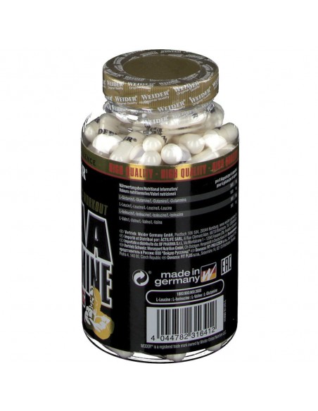 Maximise le développement musculaire & la protection avec les capsules de BCAA + glutamine WEIDER®