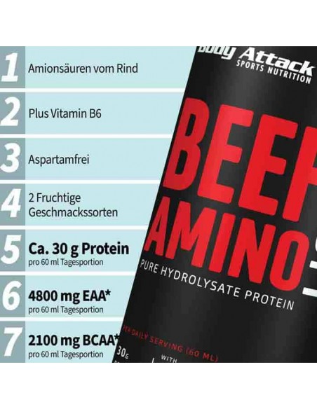The ultimate workout success with BODY ATTACK Beef Amino Liquid