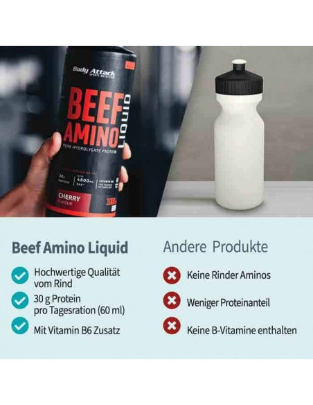 The ultimate workout success with BODY ATTACK Beef Amino Liquid