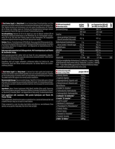 Body Attack Beef Amino Liquid 1000ml