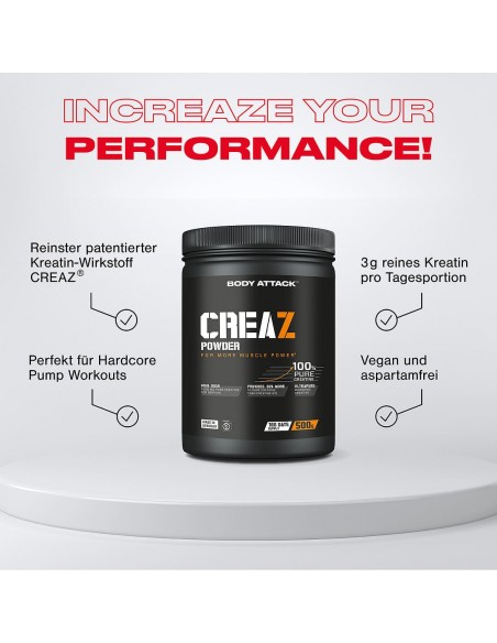 Unleash your muscle power with Body Attack CreaZ Powder!