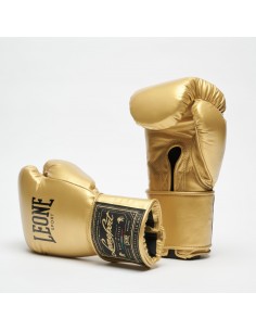 Leone Sport Guantoni da boxe dorati fatti a mano in pelle bovina