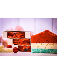 Sapone esfoliante fatto a mano all'anguria - edizione estiva - ViviSoaps 2