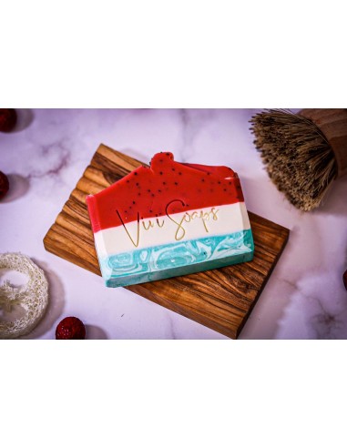 Handmade exfoliating soap watermelon - summer edition - ViviSoaps