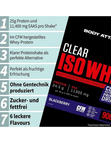 Body Attack Clear Iso Whey 900g