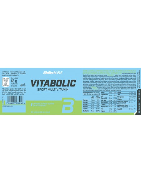 Bio Tech USA Vitabolic 30 Stk