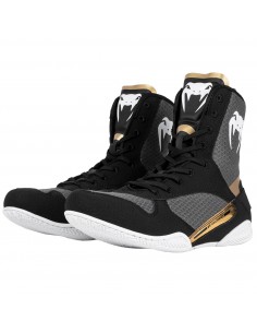 Boxing Boots Elite Black -Gold - Buy boxing shoes online from Venum