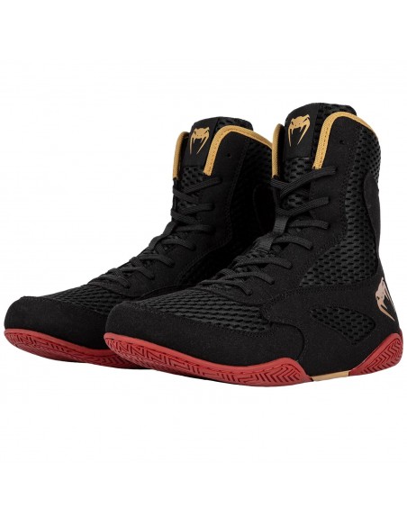 Bottes de boxe Contender - Acheter des chaussures de boxe de Venum en noir/rouge/or