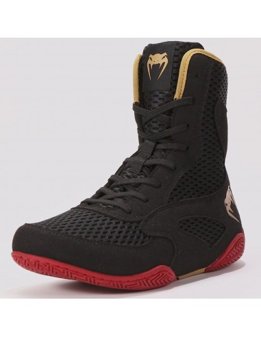 Bottes de boxe Contender - Acheter des chaussures de boxe de Venum en noir/rouge/or
