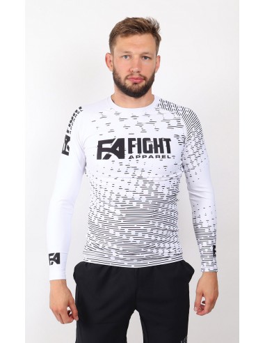 Fight Apparel Rashguard White Ranked Langarm