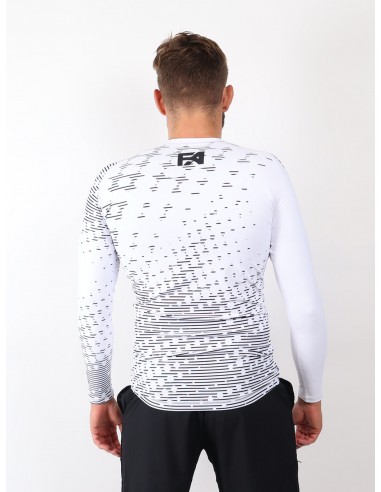 Fight Apparel Rashguard White Ranked Langarm