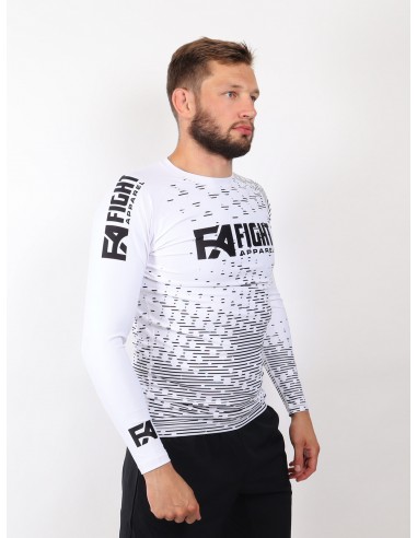 Fight Apparel Rashguard White Ranked Langarm