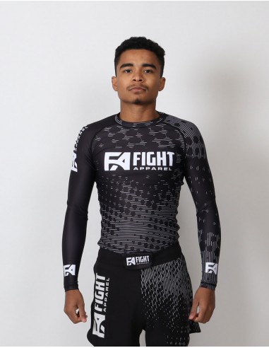 Fight Apparel Rashguard Black Ranked Langarm