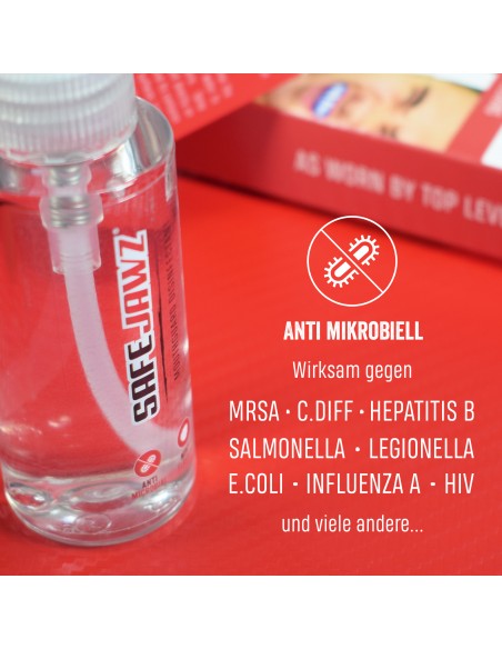 Spray désinfectant convaincant SAFEJAWZ pour ton protège-dents
