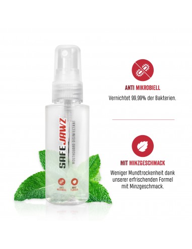 SAFEJAWZ Convincente spray disinfettante per il tuo paradenti