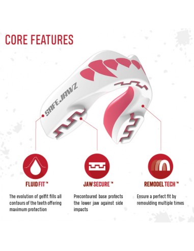 Buy Safejawz Extro Series "Fangz Pink" mouthguard online