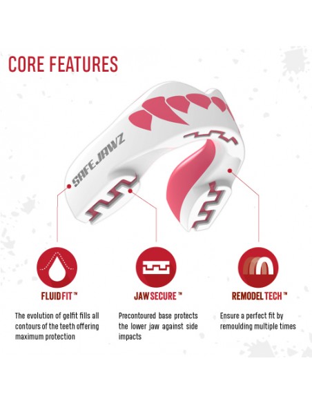 Acquista il paradenti Safejawz Extro Series "Fangz Pink" online