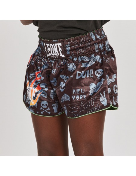 Pantaloncini da boxe kick thai per bambini - Leone Flames acquista online