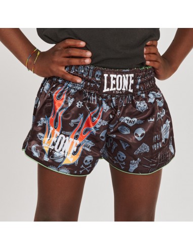 Pantaloncini da boxe kick thai per bambini - Leone Flames acquista online