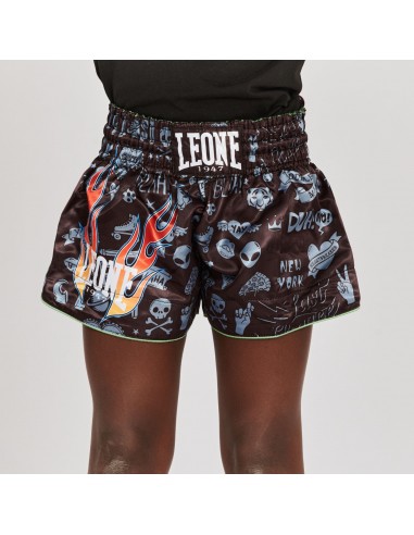 Acheter des pantalons de kick-thaï pour enfants - Leone Flames en ligne