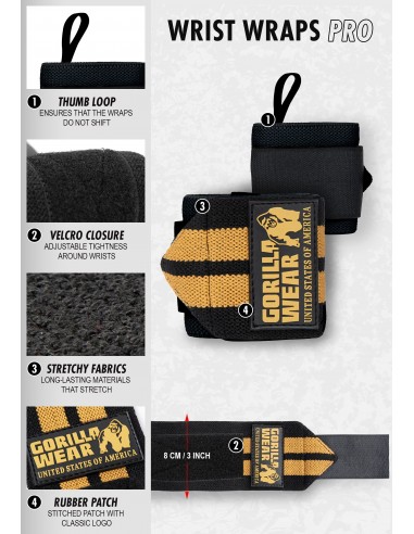 Gorilla Wear Wrist Wraps Pro