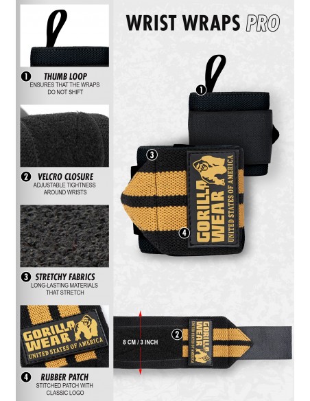 Gorilla Wear Acheter Wrist Wraps Pro dans la boutique en ligne suisse