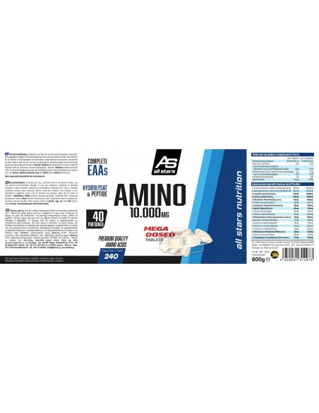 Muscle building & muscle maintenance: All Stars Amino 10,000 capsules in focus