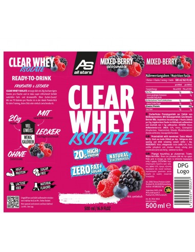 All Stars Clear Whey Isolate 12x 500ml