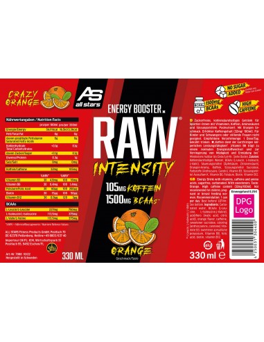 Potenza e gusto: la bevanda BCAA ALL STARS Energy con aroma di arancia