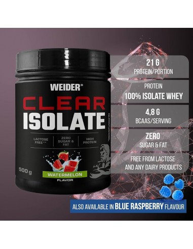 La puissance des protéines sans lactose : Weider Clear Isolate dans des variétés fruitées