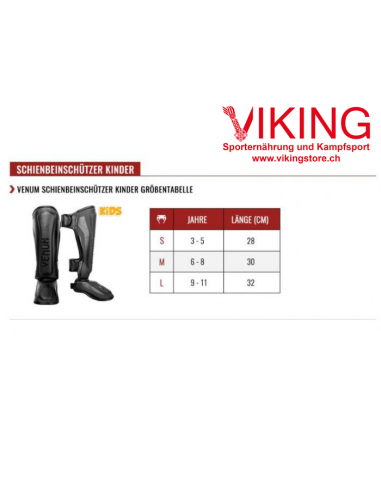 Venum Challenger: Lightweight, impact-resistant shin guards for children