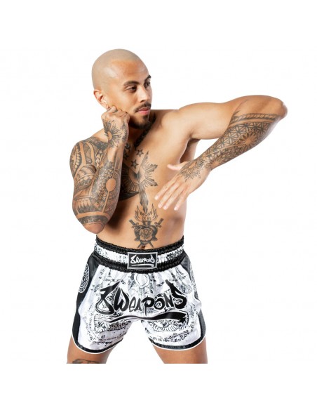 Sak Yant Tigers - Short Muay Thai Carbon de 8 Weapons acheter en ligne