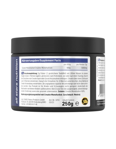 All Stars Creatine Monohydrate 250g