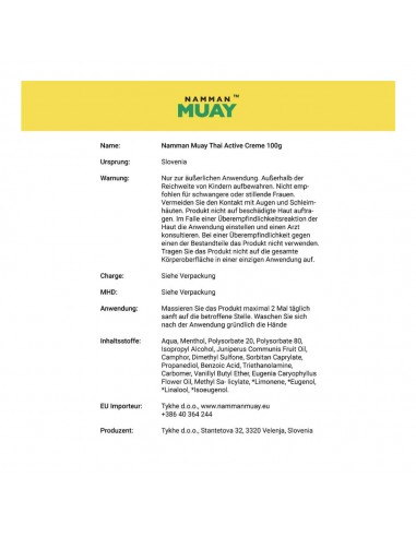 Acheter ORIGINAL NAMMAN MUAY THAI CREME dans la boutique en ligne suisse