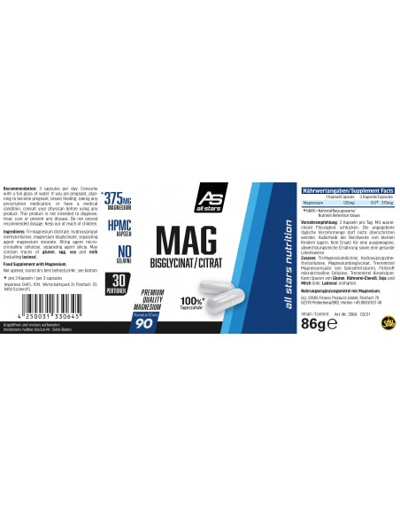 Acheter du bisglycinate de magnésium - Pure Mag dans une boutique en ligne suisse