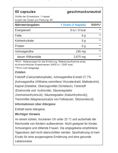 Acheter Ashwagandha - Bio Tech USA dans notre boutique en ligne suisse
