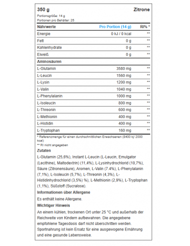 EAA Zero - Amino Acids - BioTech USA - buy in swiss online shop