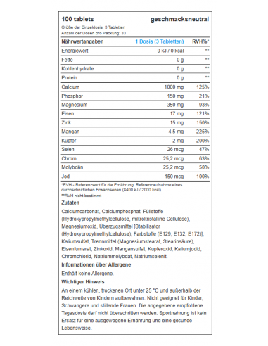 Multi Mineral Complex - BioTech USA - buy in Swiss online shop